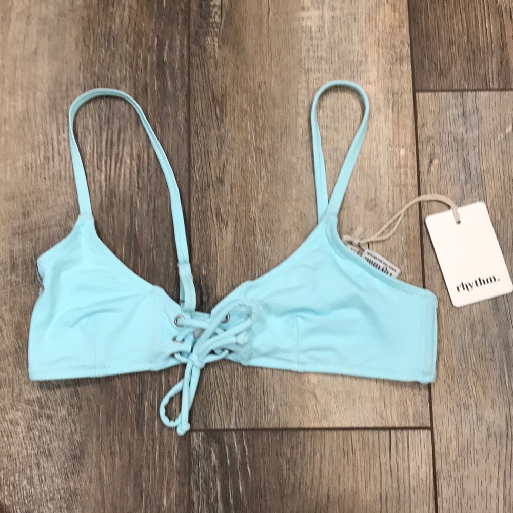 Blue bikini top